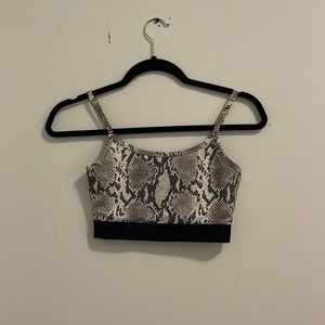 tna cropped cami snake print